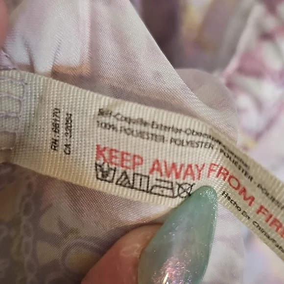 Free People XL Dreamy Days Wide Leg Lounge Pants Lilac Rose Print Floral Satin - Picture 9 of 9